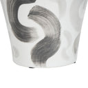 Monochrome Brush Ceramic Vase - Libra Interiors