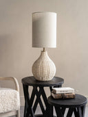 Eliza Natural Rattan Lamp with Drum Shade