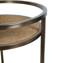 Fluid Home Interiors - Rattan Gold Bar Trolley - Libra Interiors