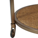 Fluid Home Interiors - Rattan Gold Bar Trolley - Libra Interiors