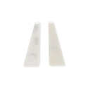 Blanche Set Of 2 White Marble Bookends