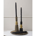 Fluid Home Interiors - Set of 4 Black Twisted Candlesticks - Libra Interiors