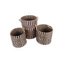 Set of Three Rattan Storage Baskets with Handles