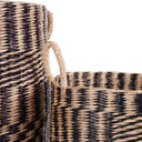 Set of Three Rattan Storage Baskets with Handles