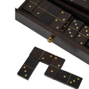 Fluid Home Interiors - Dark Wooden Domino Set in Storage Box - Libra Interiors