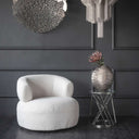 Fluid Home Interiors- Cream Boucle Occasional Chair - Libra Interiors