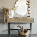 Fluid Home Interiors - The Camden Rattan 2 Drawer Console Table