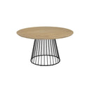 Fluid Home Interiors - The Camden Round Metal Dining Table with Metal Base - Libra Interiors