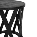 Fluid Home Interiors - Solid Wooden Set of 2 Nesting Side Tables in Black