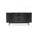 Fluid Home Interiors - The Manhattan Black Storage Cabinet with Two Doors and Three Drawers - Libra Interiors