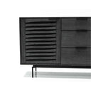 Fluid Home Interiors - The Manhattan Black Storage Cabinet with Two Doors and Three Drawers - Libra Interiors