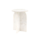 Fluid Home Interiors - 100% Marbe White Side Table