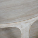 Fluid Home Interiors - Solid Carved Wooden Coffee Table in Whitewash Finish - Libra Interiors