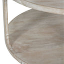 Fluid Home Interiors - Solid Carved Wooden Coffee Table in Whitewash Finish - Libra Interiors