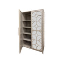 Fluid Home Interiors - 2 Door Mirrored Storage Unit with removable Clothes Rail and Shelves - Libra Interiors