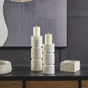 Sahara Travertine Candle Holders