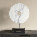 Fluid Home Interiors - White Marble Decorative Disc - Libra Interiors